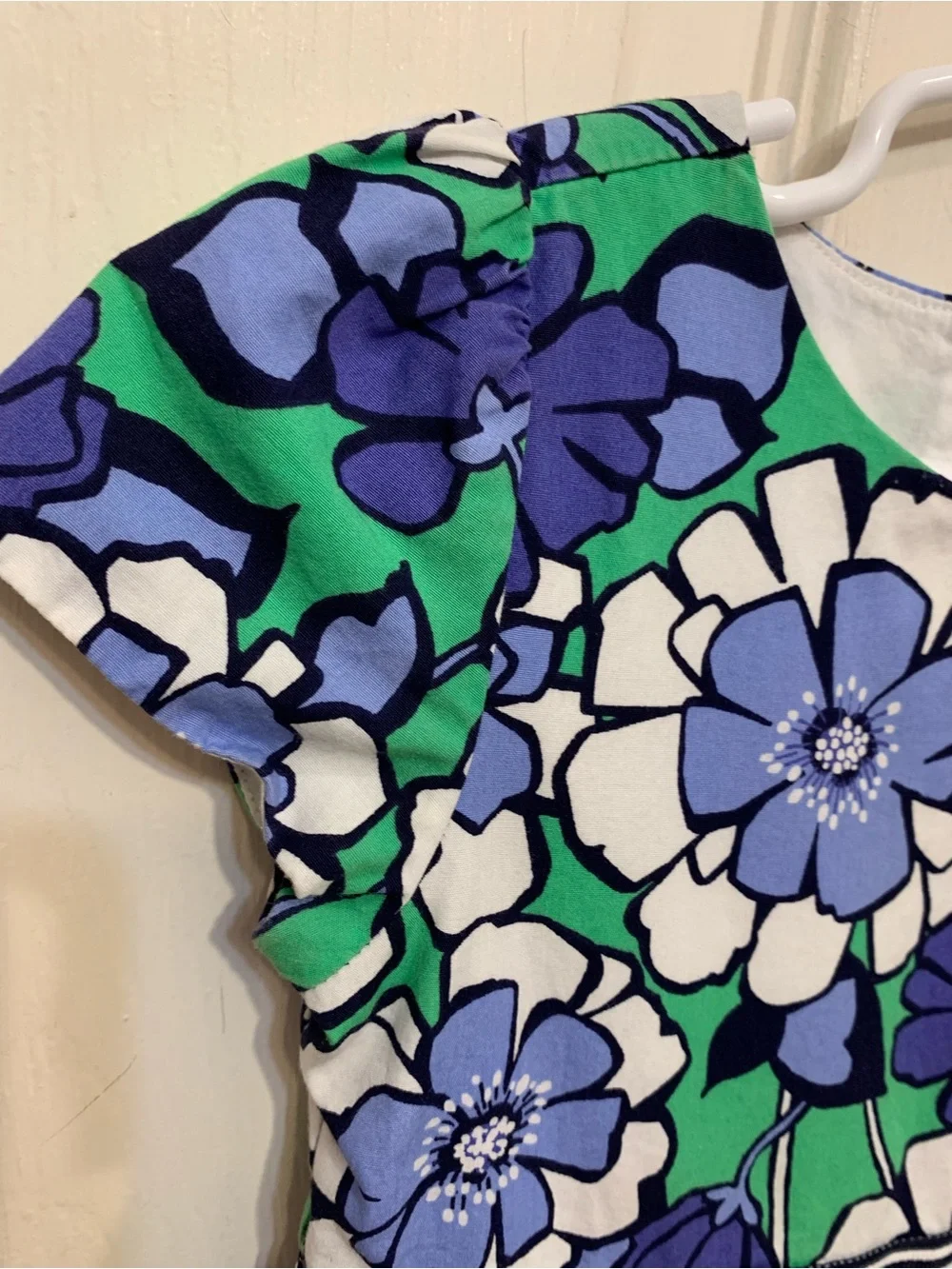 Gymboree Girls Spring Prep Line Blue Green Floral 2 Toddler Dress.         3787